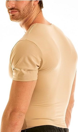 Men’s Slimming Compression Body Shaper V-Neck for Back Support