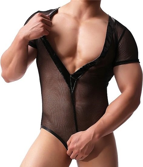 Mens Suspenders Wrestling Singlet Leotard Thong Jumpsuit Briefs Swimwear