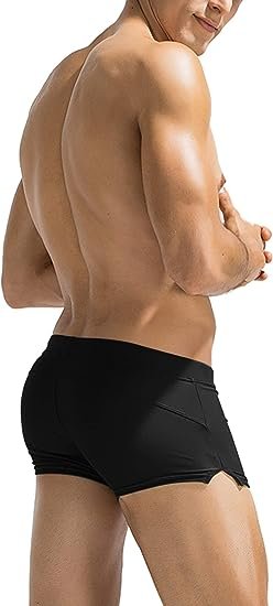 Mens Swim Trunk Bathing Suit Swim Brief Square Leg Board Short