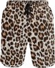 Mens Swim Trunks Leopard Shorts Quick Dry Swim Shorts with Pockets