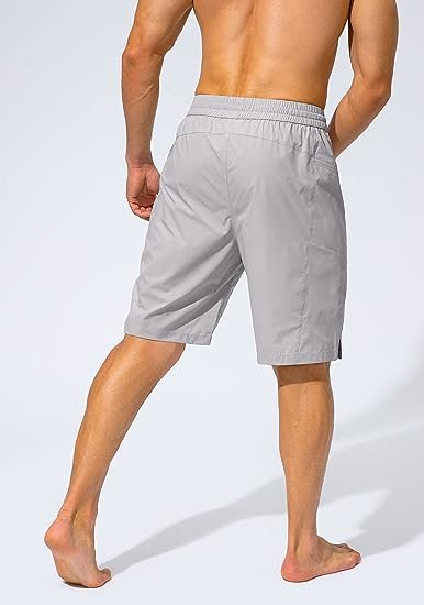 Men's Swim with Zipper Pockets Beach Shorts Bathing Suits for Men - No Mesh Liner