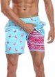 Men's Swim Trunks with Compression Liner 7 Inch Inseam Quick Dry Swim Shorts