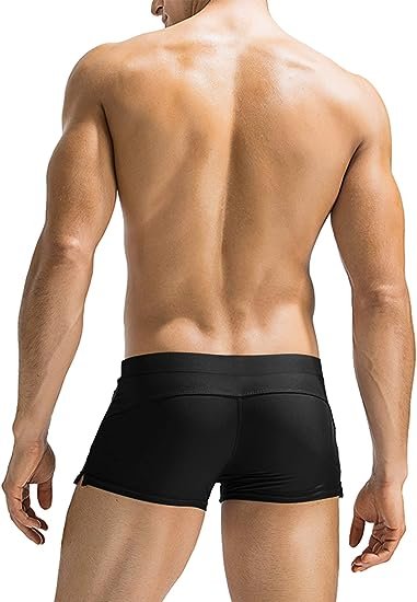 Mens Swim Trunk Bathing Suit Swim Brief Square Leg Board Short